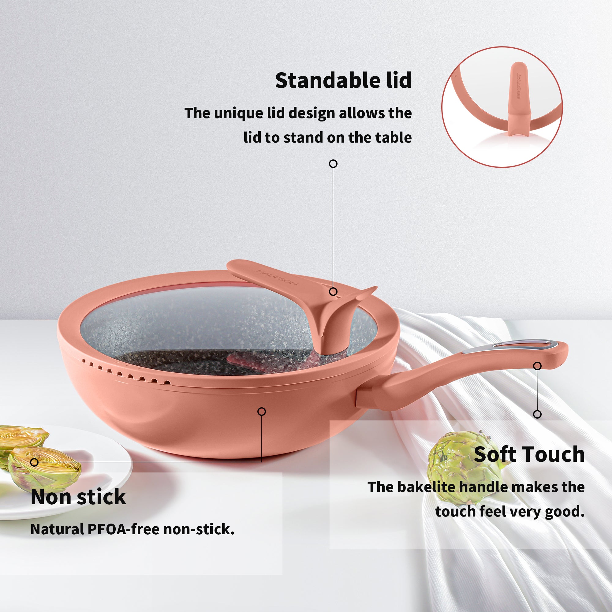 Pink Frying Pan 28cm – Haufson