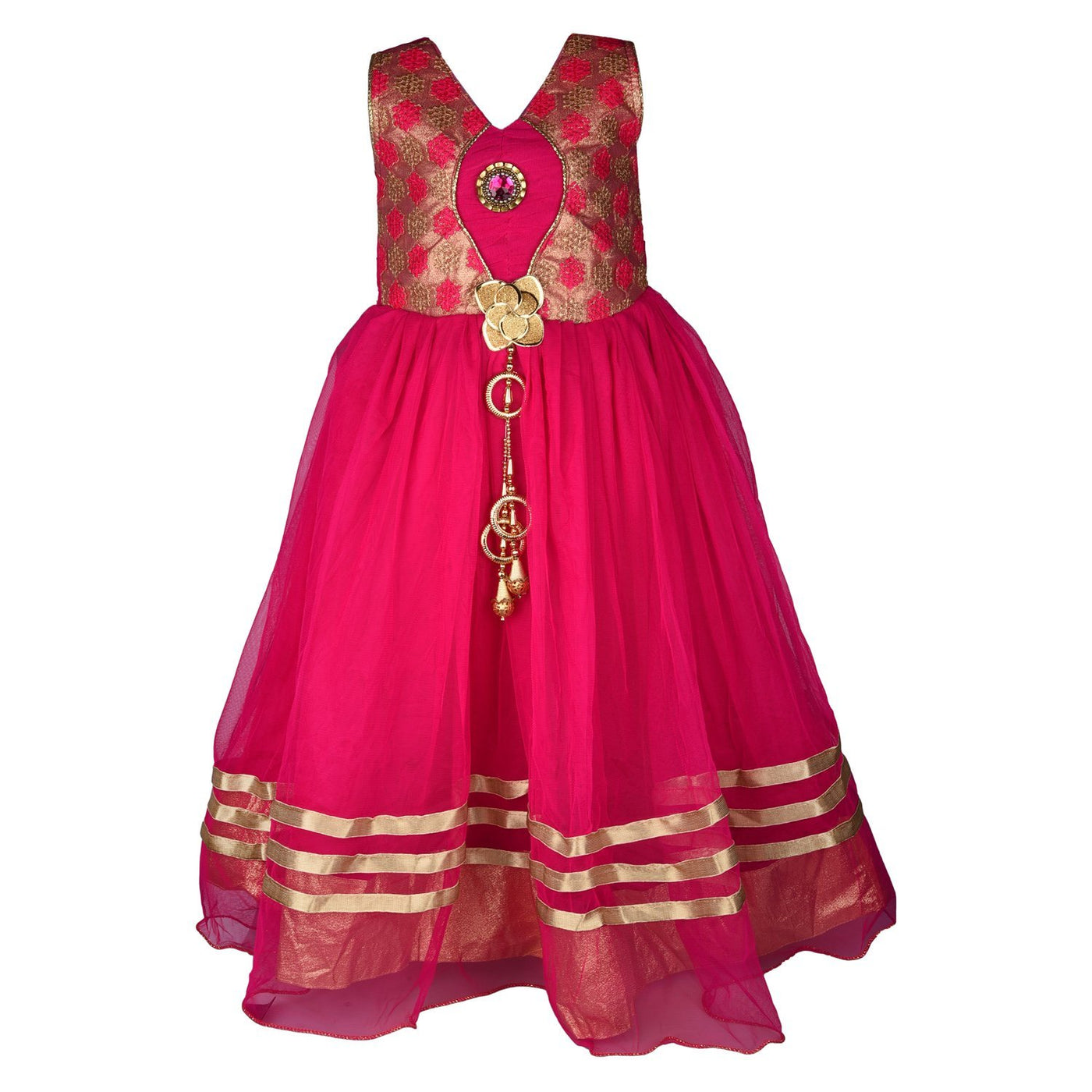 dark pink colour frock