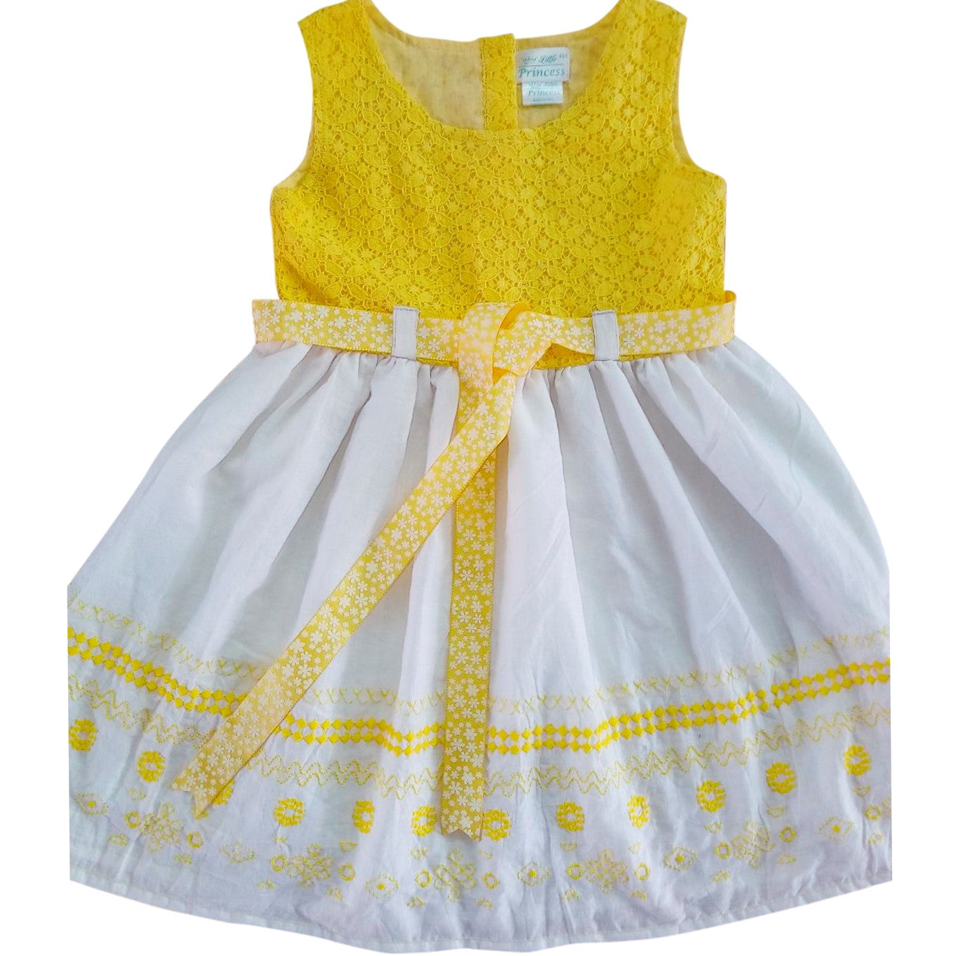 yellow colour baby frock
