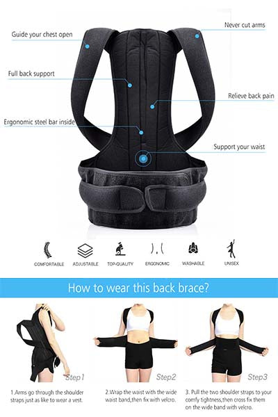 Best Selling Posture Corrector Back Brace -Shoulder Lumbar Spine Brace ...
