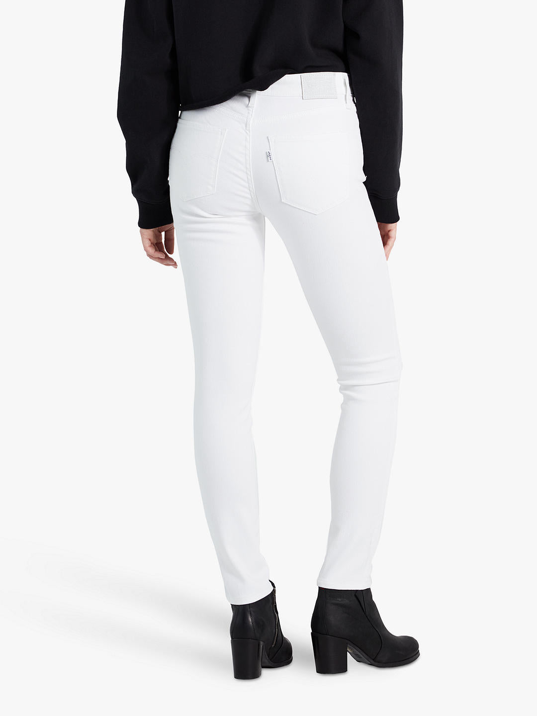 721 high rise skinny jeans white