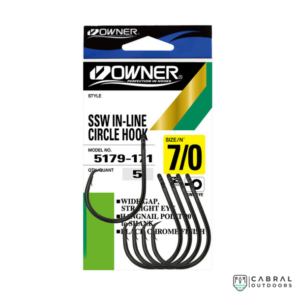 Owner 5179-151 SSW In-Line Circle Hook, Size : 5/0