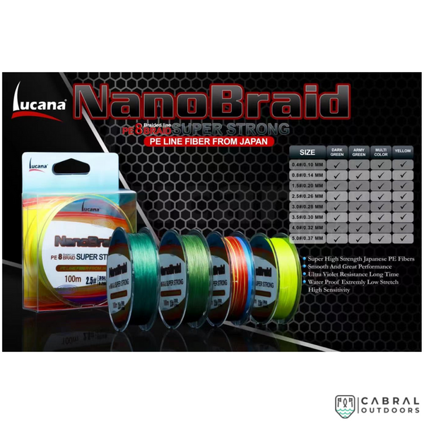 Green And Blue Copolymer Lucana Reno II PE 9X Fishing Braid 150M