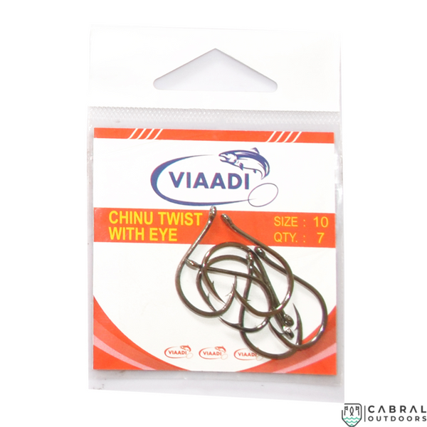 Mustad 10757 SP BN Chinu Hook Ringed Kirbed, Size-1-6, Cabral Outdoors