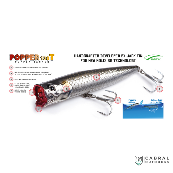 Mustad Burpy Popper 65F | Size: 65mm | 6.3g Orange Tiger (OT)