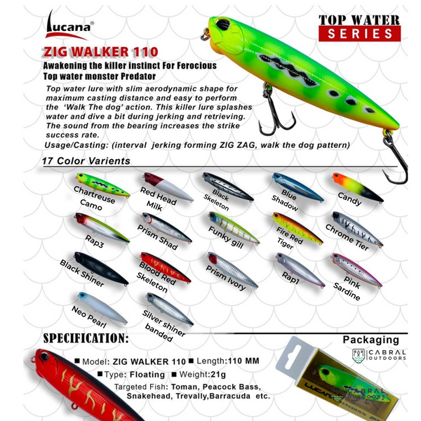 Lucana Prop Pencil Hard Plastic Topwater Lure, 11cm, 17g, Floating at Rs  450.00, मछली पकड़ने का चारा, फिशिंग ल्यूर - Fishermanshub Retail, Mapusa