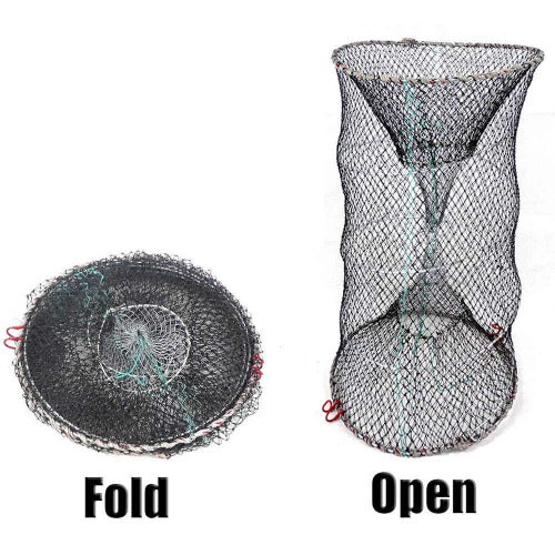 Folding Crayfish Catcher Casting Fish Network Crab Crayfish Shrimp Smelt  Eels Traps Mesh For Fishing Net Tackle Cage