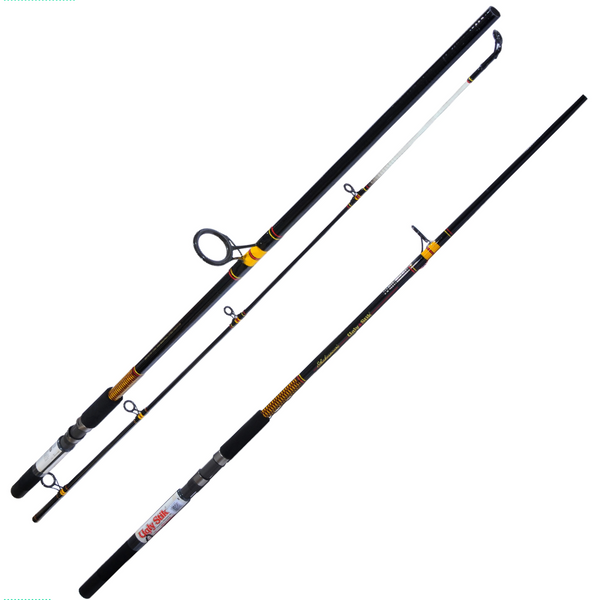 PIONEER River Cat 10ft Strong Fiberglass Spinning Rod medium heavy action 2  piece Fishing Rod, Sports Equipment, Fishing on Carousell
