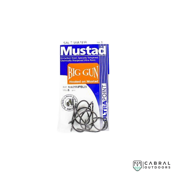 Mustad 10827NPBLN Hoodlum Live Bait 4x Strong Fishing Hooks, Cabral  Outdoors
