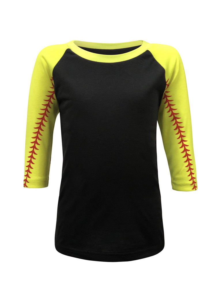 Short Sleeve Baseball Raglan Tee L / Graphite/Black