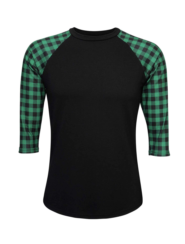 buffalo plaid raglan tee