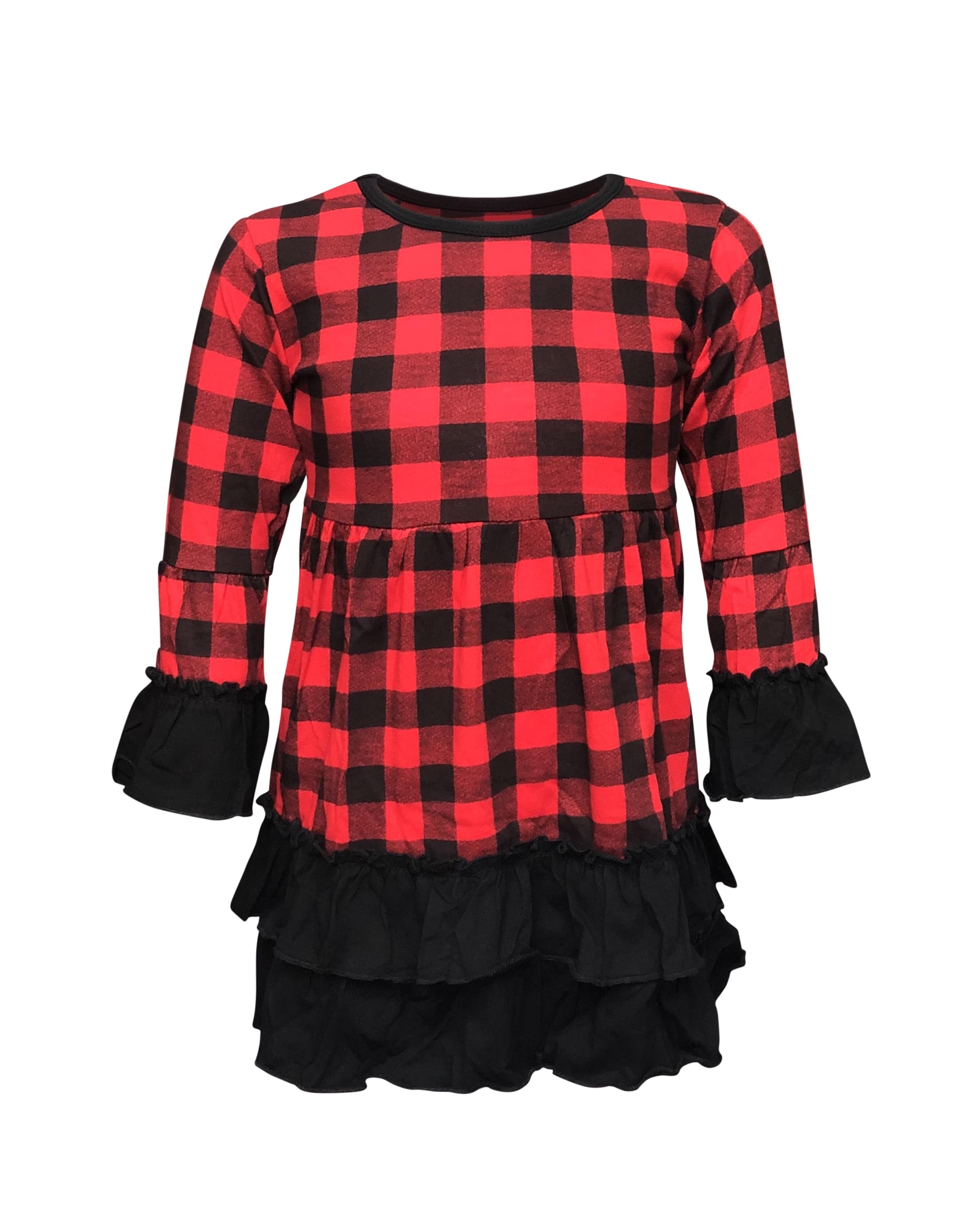 red buffalo plaid dress