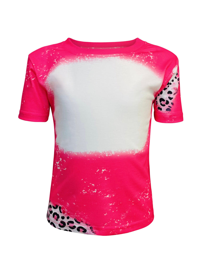 St. Patricks Green Clover Cheetah Blank Faux Bleached Top – ILTEX Apparel