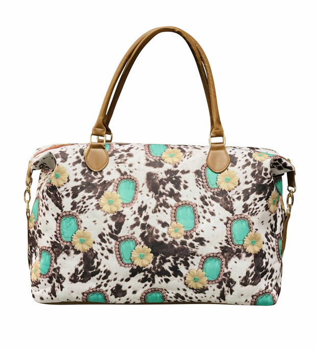 Cow Turquoise Weekender Bag ILTEX Apparel