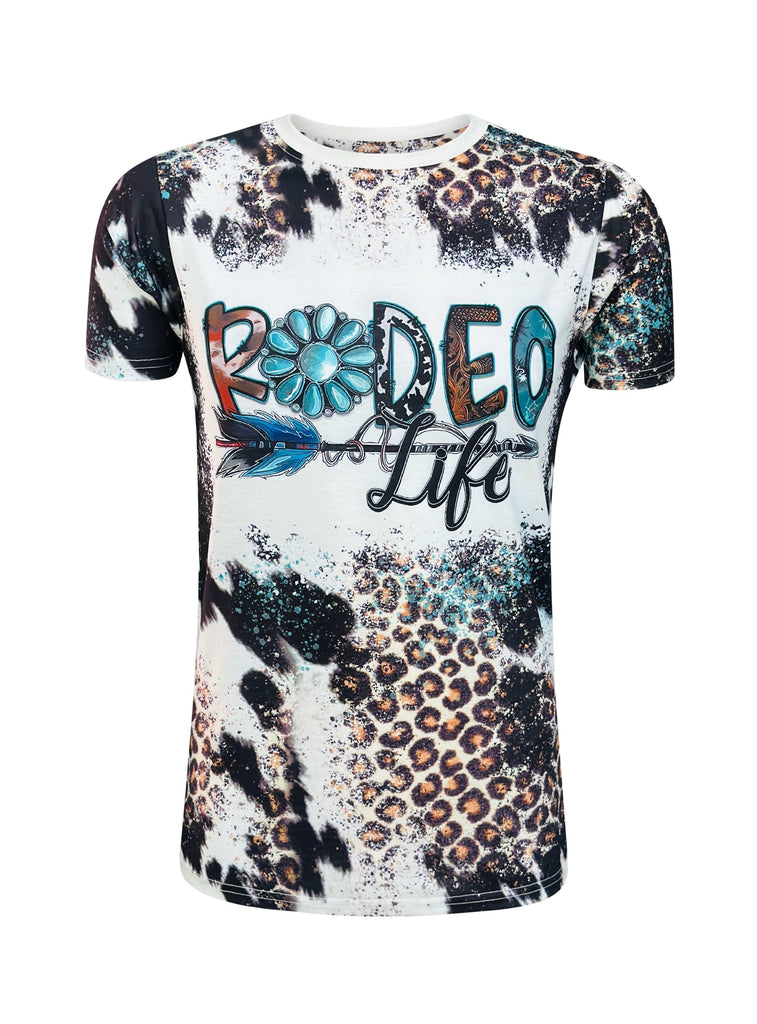 Baseball Mom Cheetah Blue Faux Bleached Top X-Large | ILTEX Apparel