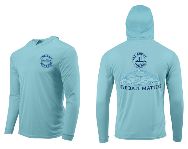FREE MASK) LIVE BAIT MATTERS HOODED - SAND - 50+ UPF - Long Sleeve Pe – All  About The Bait