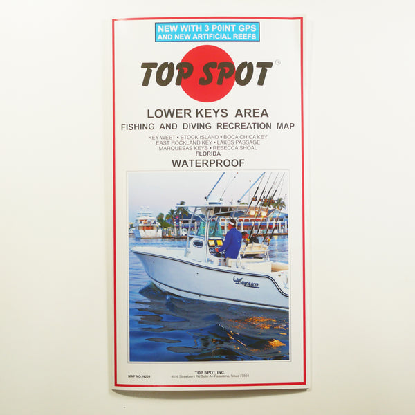 Top Spot Fishing Map N207, Florida Bay - Upper Keys Area