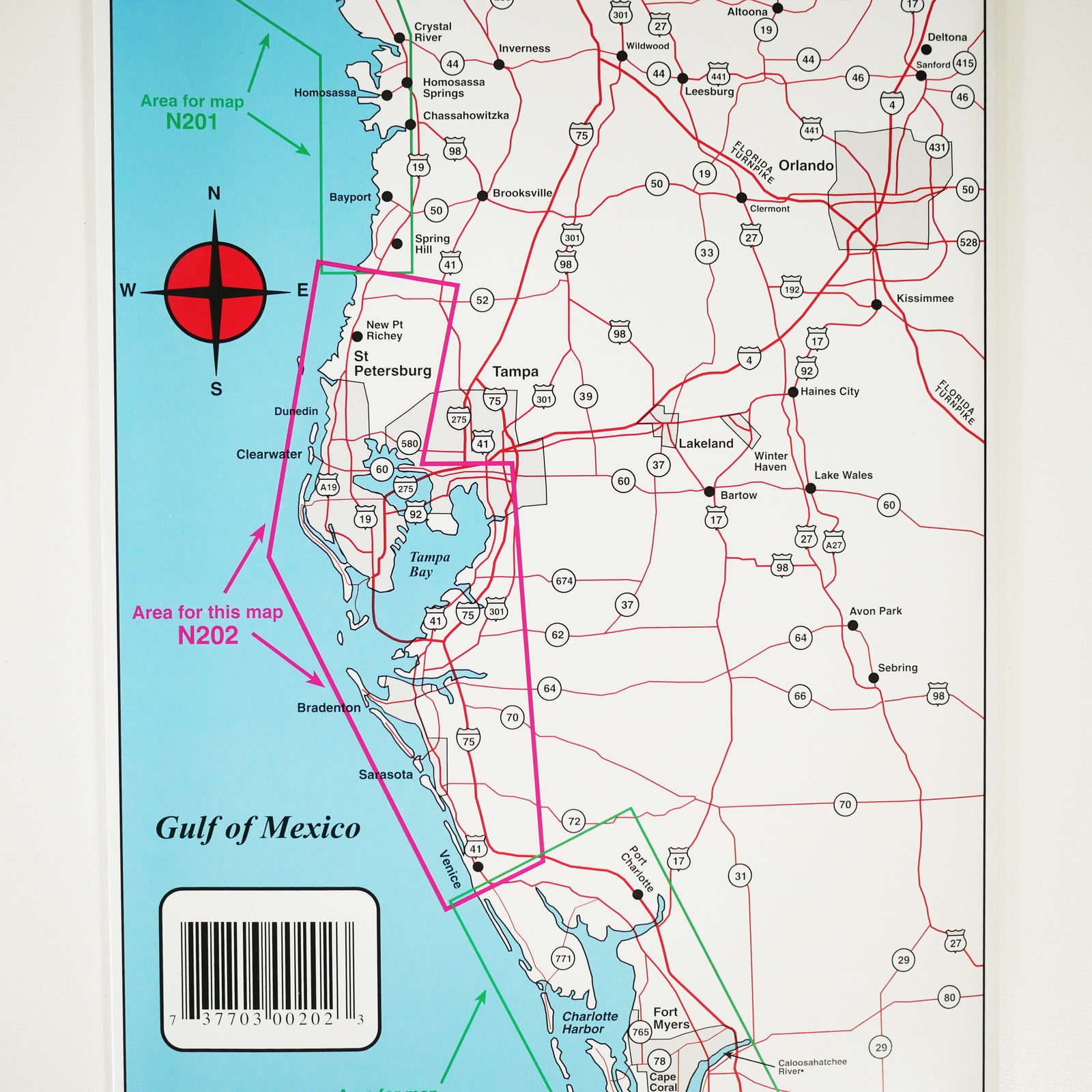 N202 Tampa Bay Top Spot Fishing Maps Free Shipping All About