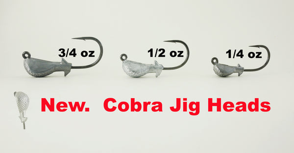 AATB COBRA/Banana Jigheads - 1/2 oz - 3/0 Mustad 2X Heavy Duty Hook - – All  About The Bait