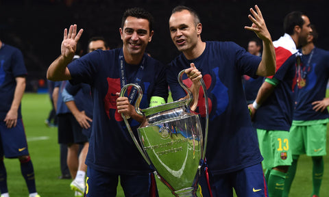 INIESTA XAVI BARCA 4 TH CHAMPIONS LEAGUE 