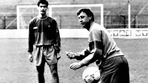 PEP GUARDIOLA Y CRUYFF