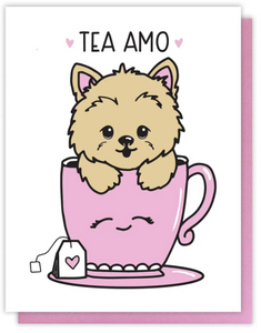 Tea Cup Dog - Love Card