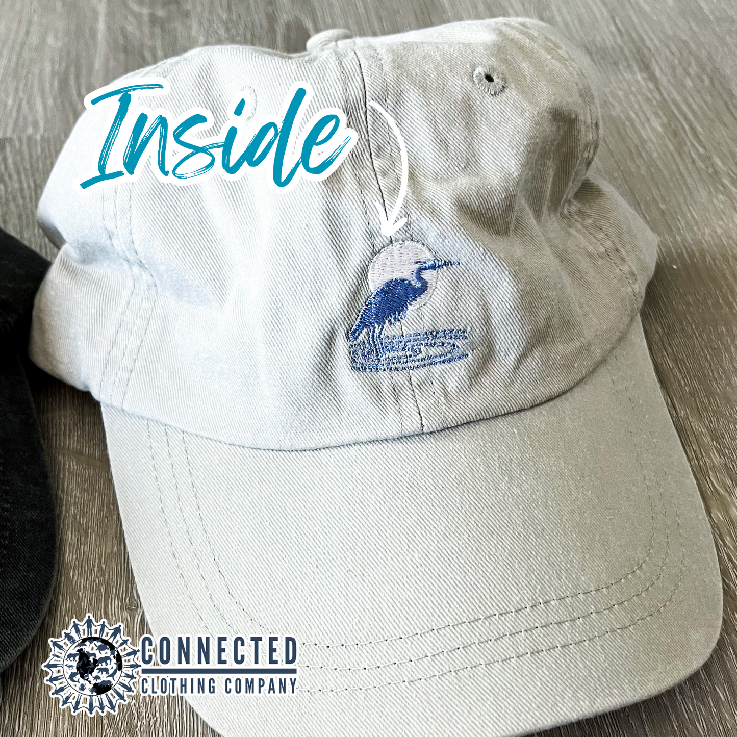 Blue Heron UV Embroidered Hat - sweetsherriloudesigns - 10% of proceeds donated to ocean conservation