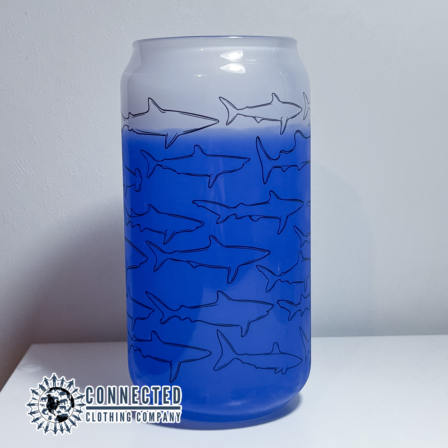 Color Changing Shark Species Glass Can - sweetsherriloudesigns - 10% of proceeds donated to ocean conservation