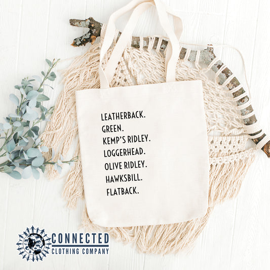 7 Sea Turtle Species Tote Bag - architectconstructor - 10% of proceeds donated to Ocean Conservation