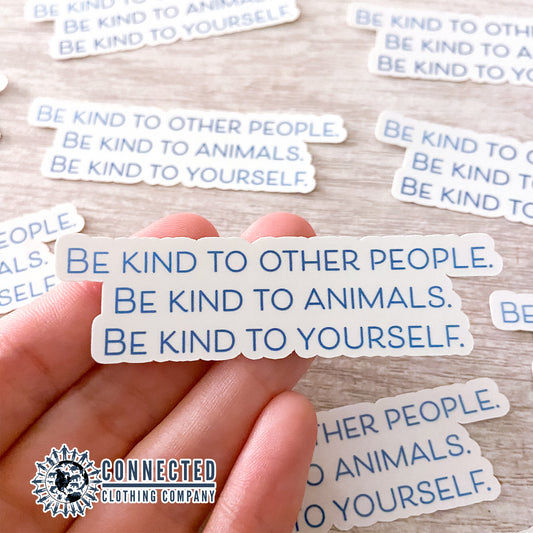 Be Kind To All Sticker - sweetsherriloudesigns - 10% of proceeds donated to ocean conservation