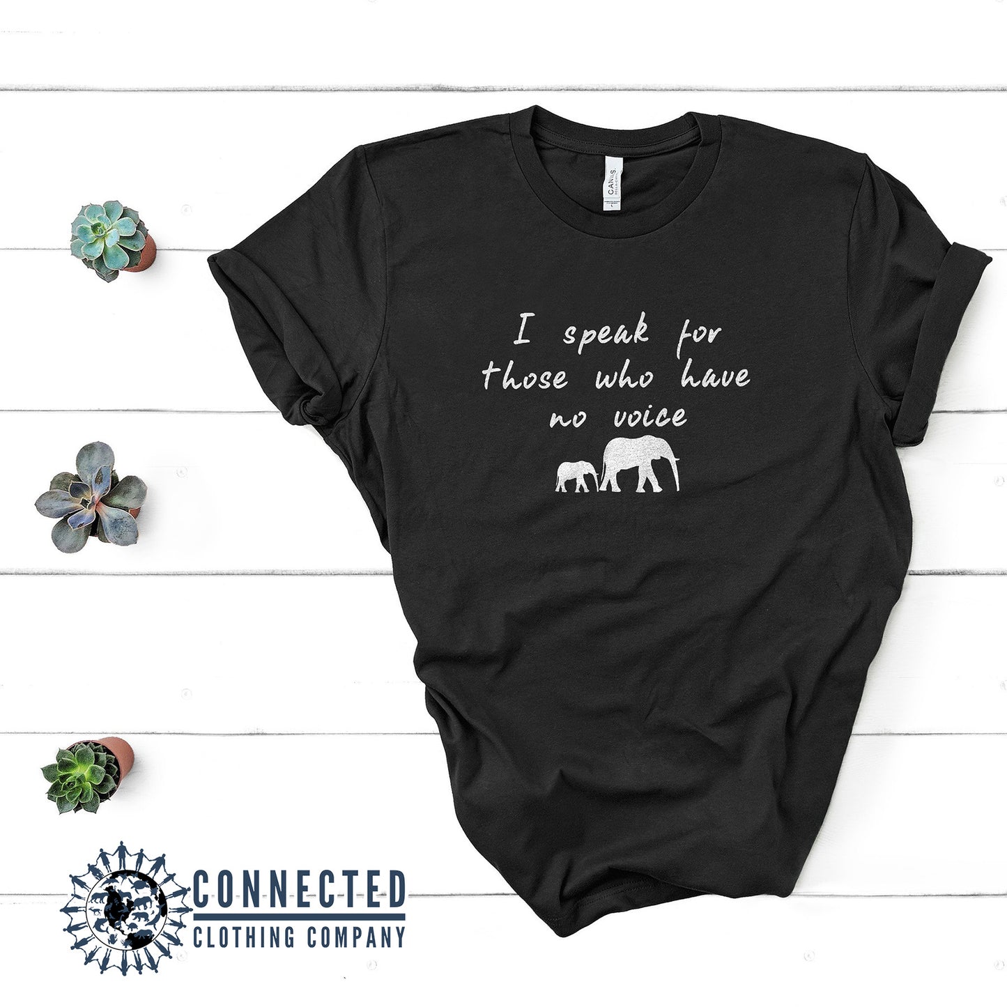 Black Be The Voice Elephant Short-Sleeve Tee - sweetsherriloudesigns - 10% of profits donated to the David Sheldrick Wildlife Trust