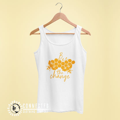 White Bee The Change Women's Tank - sweetsherriloudesigns - 10% of profits donated to the Honeybee Conservancy