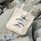 Dolphin Watercolor Tote Bag - sweetsherriloudesigns - 10% of proceeds donated to ocean conservation
