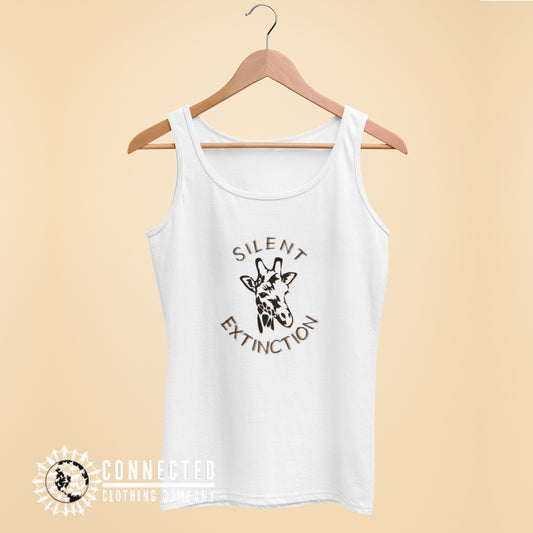 White Giraffe Silent Extinction Women's Tank Top - sweetsherriloudesigns - 10% of profits donated to the Giraffe Conservation Foundation