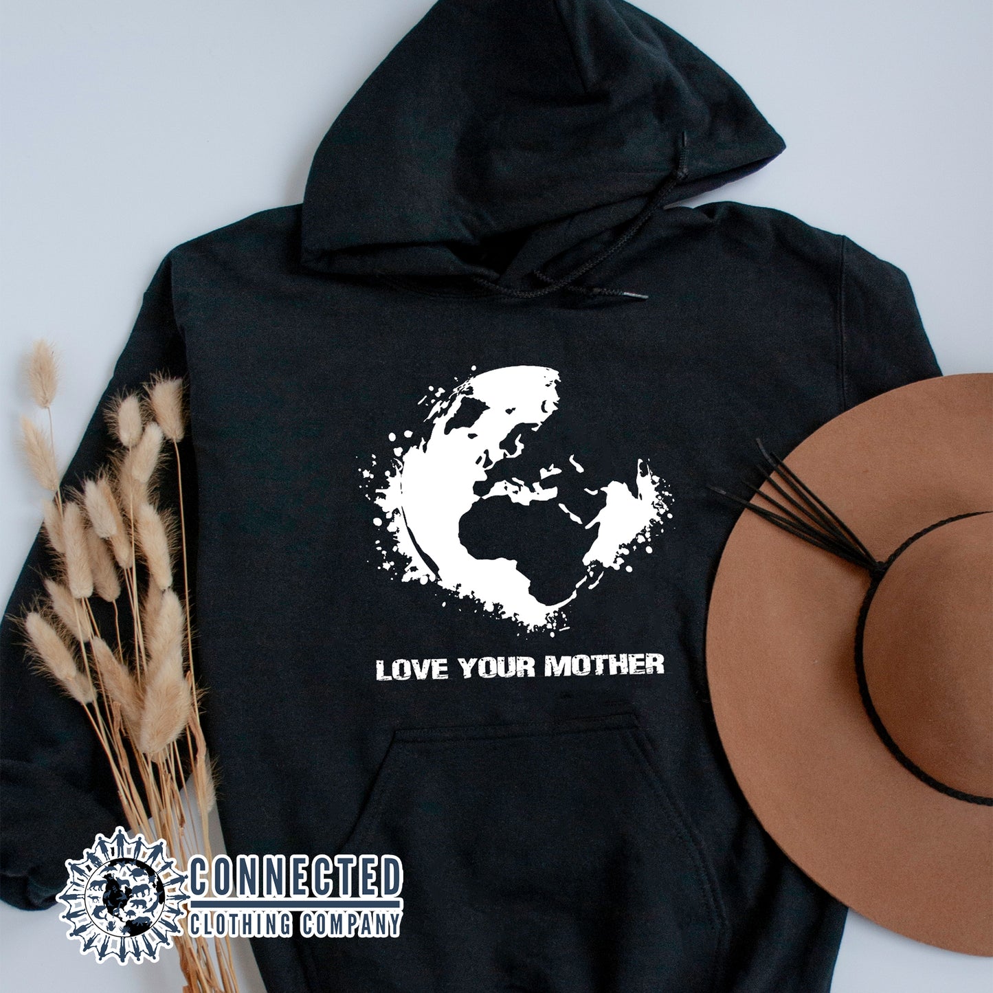Black Love Your Mother Earth Unisex Hoodie - sweetsherriloudesigns - Ethically and Sustainably Made - 10% donated to the Environmental Defense Fund
