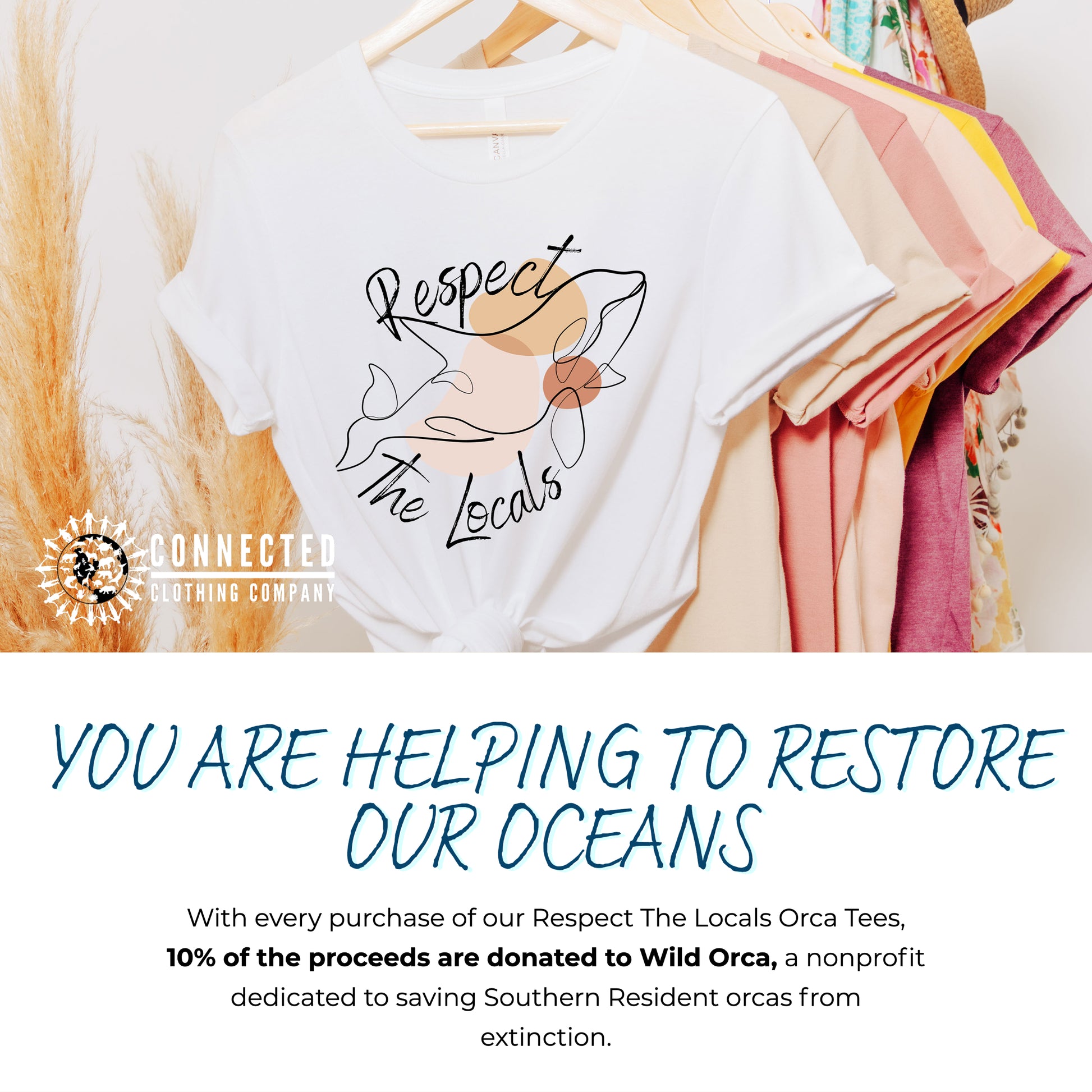 Respect The Locals Orca Long Sleeve Tee - sweetsherriloudesigns - 10% of the proceeds donated to ocean conservation