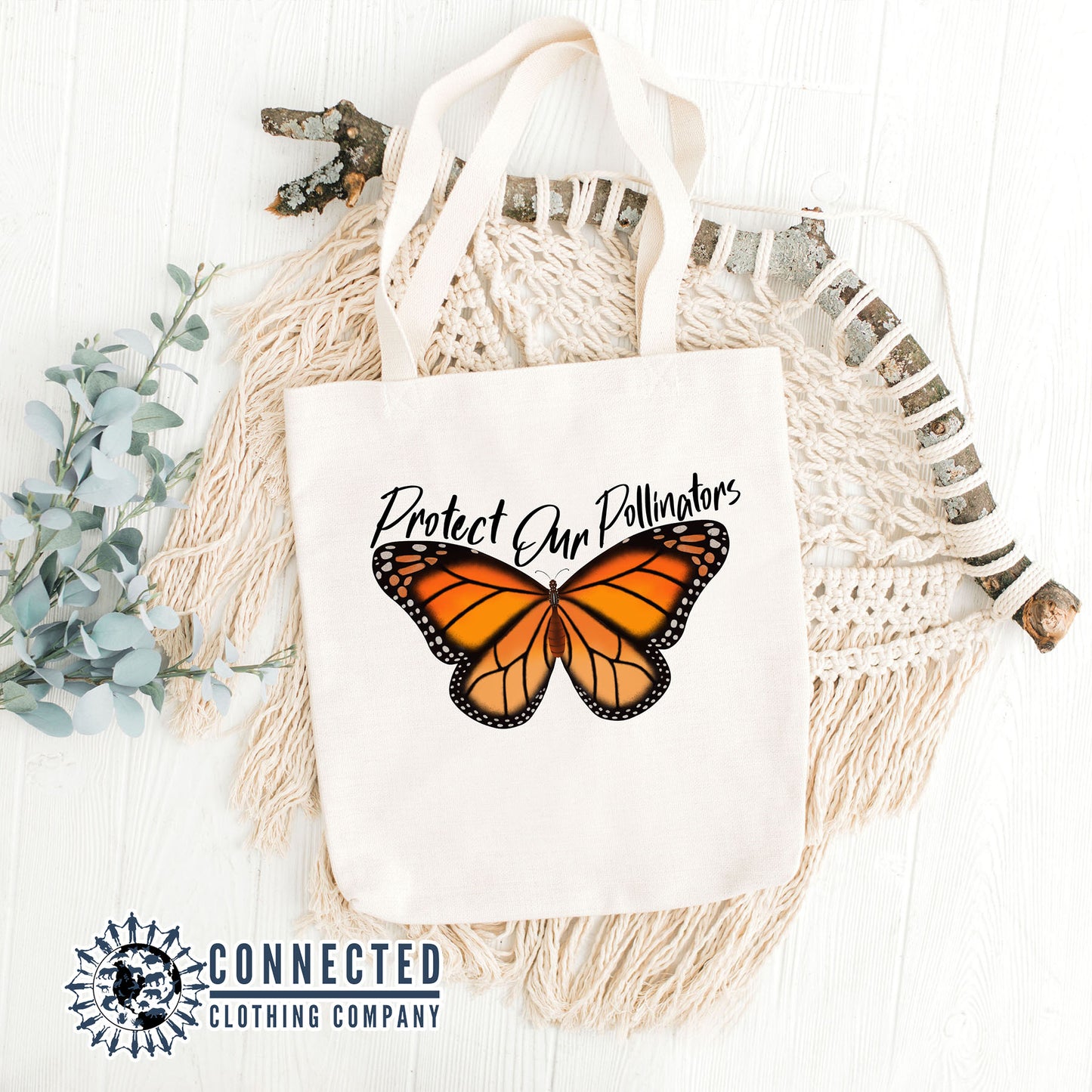 Protect Our Pollinators Tote Bag - sweetsherriloudesigns - 10% of proceeds donated to save the monarch butterflies