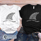 Black and White Protect Our Sharks Short-Sleeve Tees - architectconstructor - Ethically and Sustainably Made - 10% of profits donated to shark conservation and ocean conservation