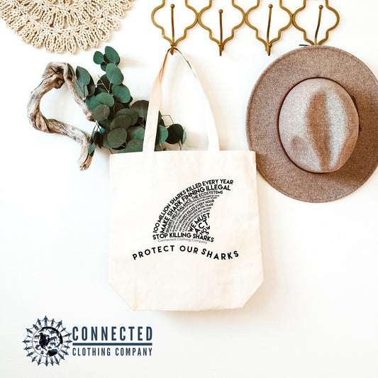 Protect Our Sharks Tote Bag - architectconstructor - 10% of proceeds donated to Oceana shark conservation