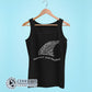 Black Protect Our Sharks Women's Relaxed Tank Top - sharonkornman - Ethically and Sustainably Made - 10% of profits donated to Oceana shark conservation