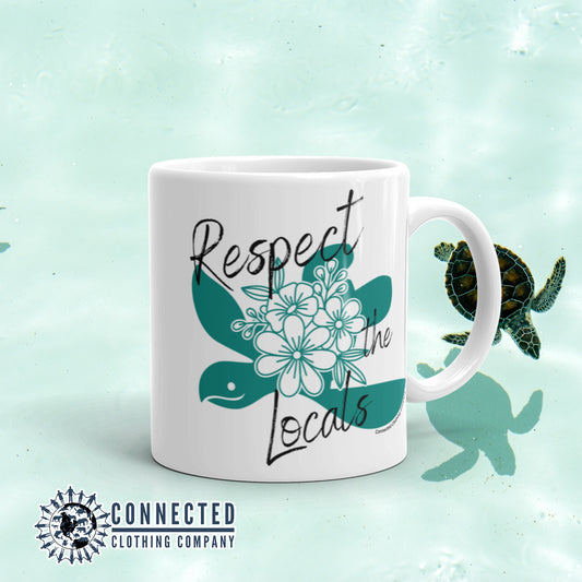 Respect The Locals Sea Turtle Classic Mug - sweetsherriloudesigns - Ethically and Sustainably Made Clothing - 10% of profits donated to the Sea Turtle Conservancy