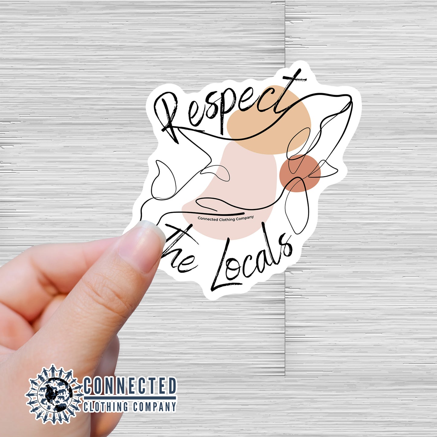 Respect The Locals Orca Killer Whale Sticker - sweetsherriloudesigns - 10% of proceeds are donated to save the orcas