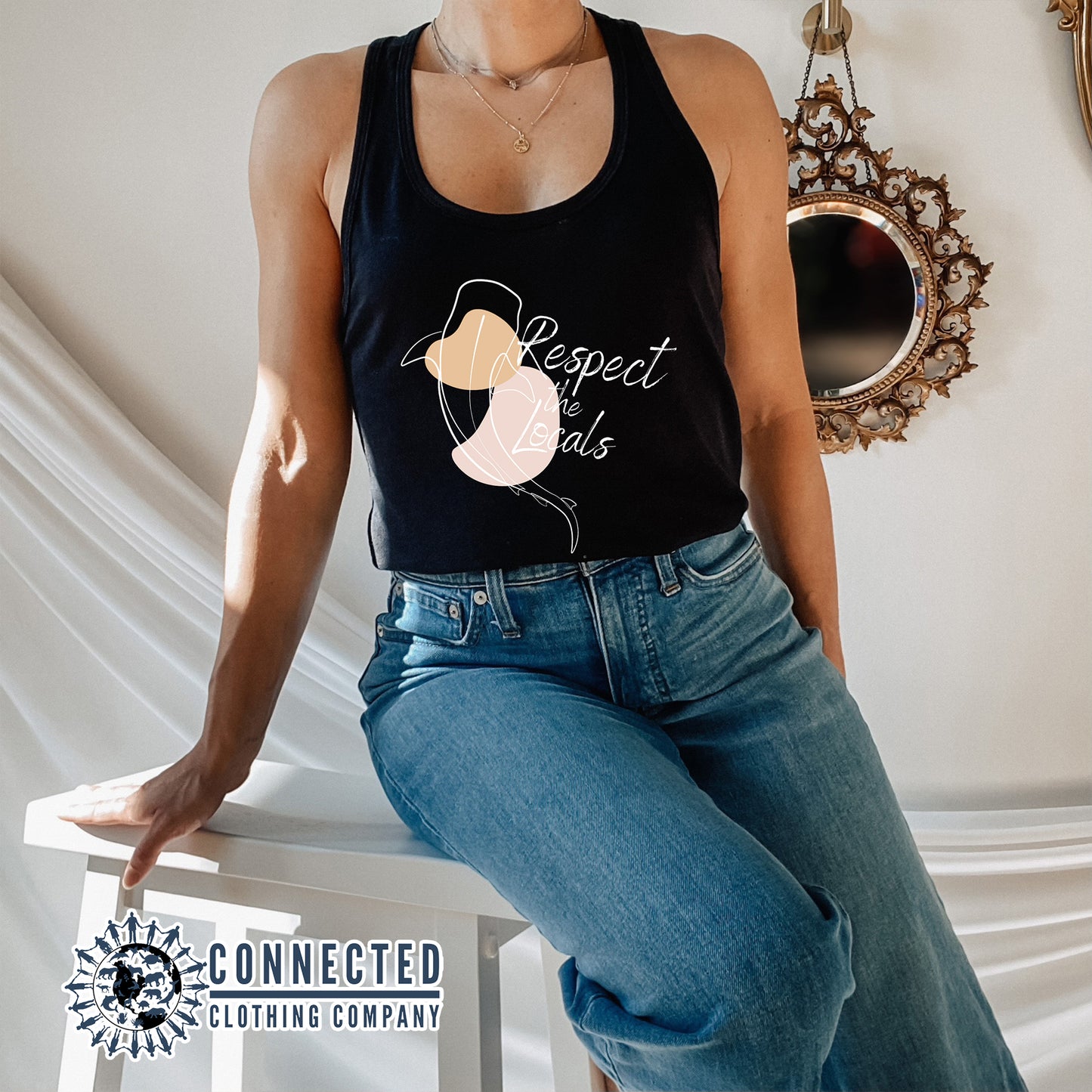 Black Respect The Locals Whale Shark Tank Top - sharonkornman - 10% of proceeds are donated to ocean conservation