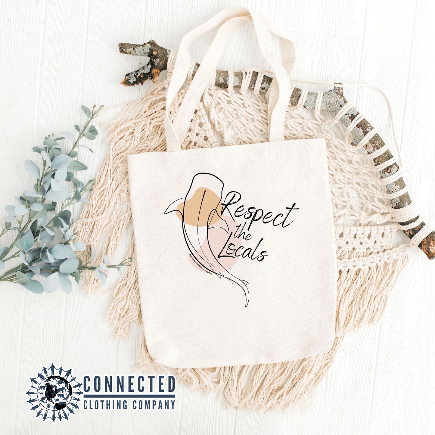 Respect The Locals Whale Shark Tote - sweetsherriloudesigns - 10% of proceeds donated to ocean conservation