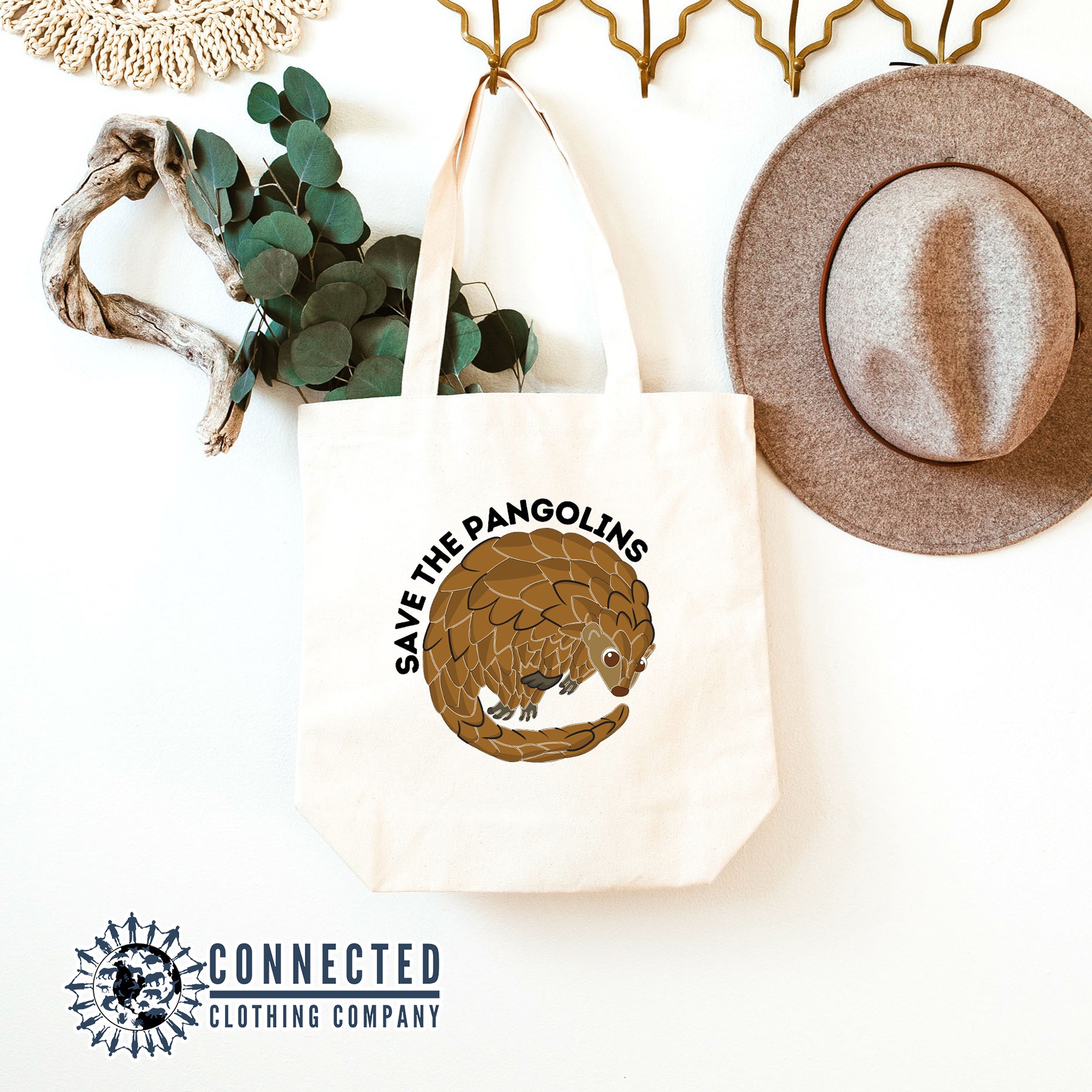 Save The Pangolins Tote Bag - sweetsherriloudesigns- 10% of proceeds donated to wildlife conservation