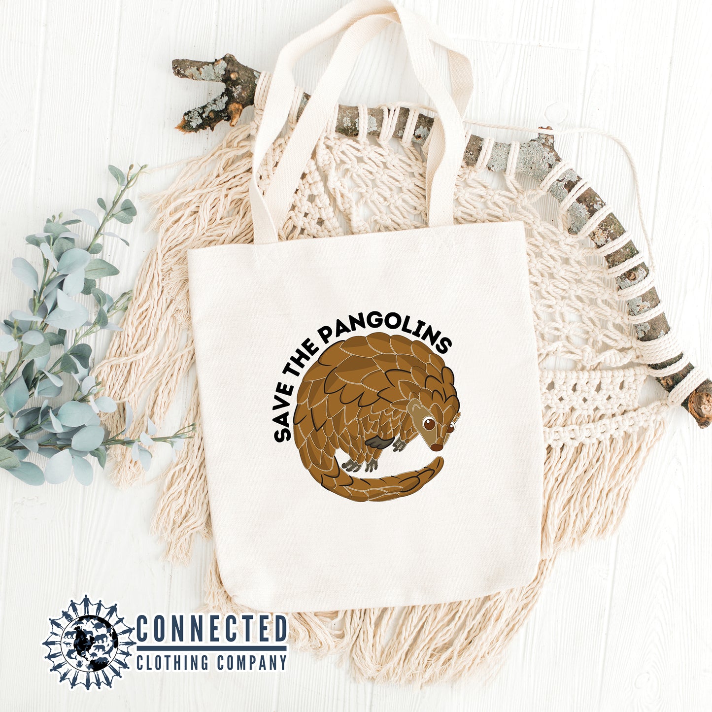 Save The Pangolins Tote Bag - sweetsherriloudesigns- 10% of proceeds donated to wildlife conservation