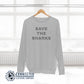 Heather Grey Save The Sharks Unisex Crewneck Sweatshirt - sweetsherriloudesigns - Ethically and Sustainably Made - 10% of profits donated to shark conservation and ocean conservation