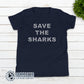 Navy Save The Sharks Youth Short-Sleeve Tee - sweetsherriloudesigns - 10% of profits donated to Oceana shark conservation