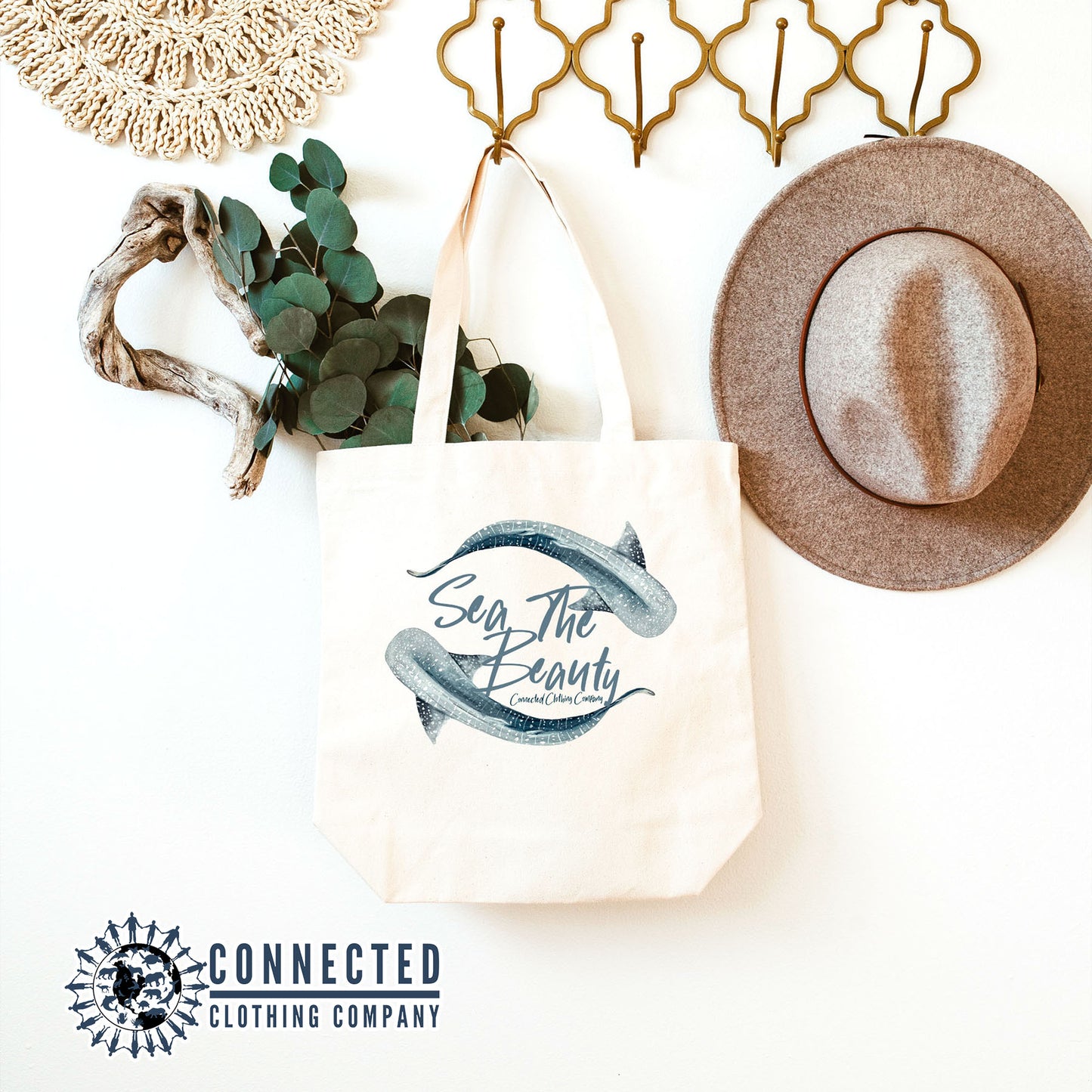 Sea The Beauty Whale Shark Tote - sweetsherriloudesigns - 10% of proceeds donated to ocean conservation