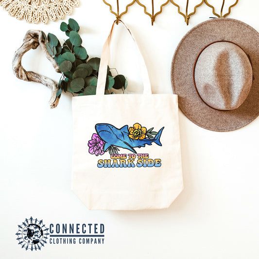 Come To The Shark Side Tote Bag - architectconstructor - 10% of proceeds donated to ocean conservation